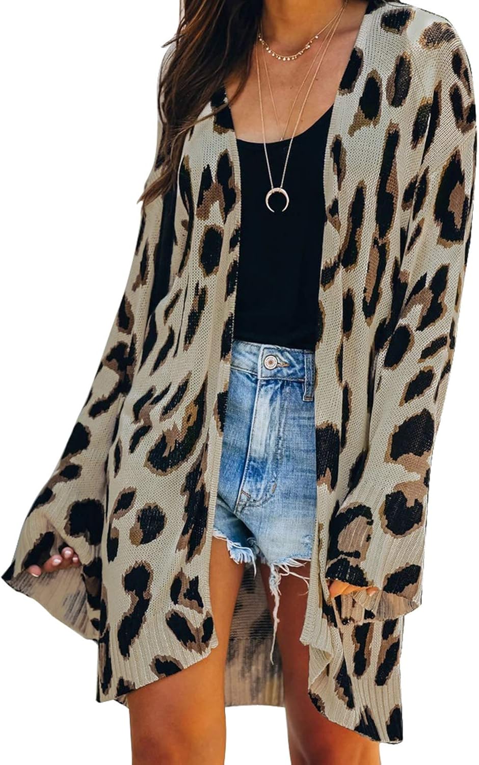cheetah cardigan amazon