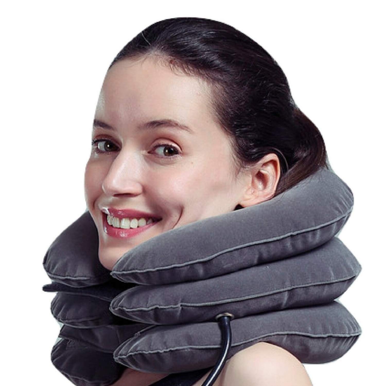 MEDIZED® Cervical Neck Stretcher Traction Device, Support Brace, Inflatable & Adjustable Support Pillow is Ideal for Spine Alignment & Chronic Pain Relief