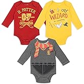 Harry Potter Baby Girls 3 Pack Bodysuits Newborn to Infant