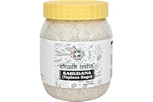 Shudh india Sabudana (Tapioca/Sago) Pearls 14oz (400g) ~ All Natural | Vegan | No Colors | NON-GMO | Kosher | Indian Origin