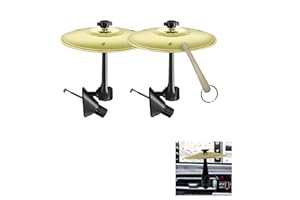 Car Cymbal Air Vent Mini Cymbal for Car - Vibrational Metal Clip-On Crash Cymbals Set, Compact & Durable Musical Accessory fo