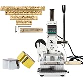 ZONEPACK ZS-100 Hot Foil Stamping Machine with 6mm Sans-Serif Type Set MEB | Removable Heating Plate And Gridded Worktable For Flexible Logo Positioning ,With 85 pcs Letters