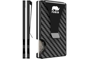 furid Card Wallet for Men Slim: Mens Wallet with Money Clip - Minimalist Wallet - Rfid Wallet, Front Pocket, Card Holder, Aluminum