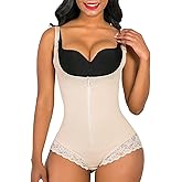 SHAPERX Women's Fajas Colombianas Shapewear Postpartum Tummy Control Body Shaper Butt Lifter Bodysuit