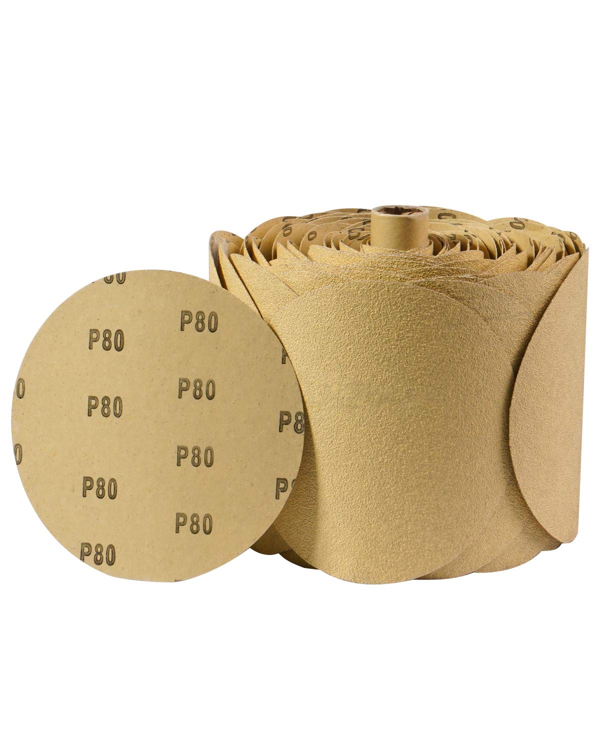 S SATC 100 PCS PSA Sanding Discs 6 Inch Adhesive Backed Sandpaper 80 Grit Sander Attachment for Drill Self Stick Aluminum Oxide Round Automotive Sandpaper with Sticky Back: Industrial & Scientific