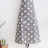 kuou Fashion Star Apron Women Adjustable 2 Front Pockets Canvas Kitchen view 5