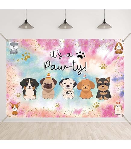 BELECO 5x3ft Fabric Cartoon Pet Shop Backdrop Pet Store With Doghouse