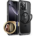 SUPCASE for iPhone 16 Pro Max Case with Camera Control Capture Button (Unicorn Beetle Mag), [Built-in Stand] [Compatible with MagSafe] [Military-Grade Protection] Slim Clear Magnetic Phone Case, Dark