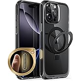 SUPCASE for iPhone 16 Pro Case with Camera Control Capture Button (Unicorn Beetle Mag Stand), [Compatible with MagSafe] Slim Protective Magnetic Phone Case for iPhone 16 Pro 6.3'' 2024, Dark