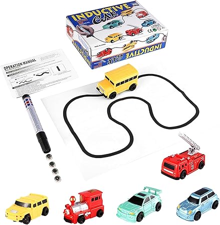 Amazon 面白いマジックenlightenペン描画おもちゃrailroad Inductive Trainsタンクおもちゃ車draw Lines誘導レールトラック車キッズ 鉄道模型 通販