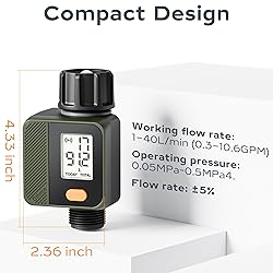 Diivoo WiFi Water Flow Meter, Smart Flow Meter for