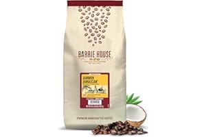 Barrie House Jammin Jamaican Flavored Whole Bean Coffee | 2 lb Bag | 100% Arabica Coffee Beans | Artificially Flavored