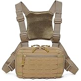 binboll Tactical Chest Pack EDC Chest Bag Utility Molle Chest Rig Pouch with CCW Compartment Adjustable Strap Admin Pouch
