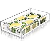 Napkin Holder, Acrylic Napkin Holder for Table Clear Hand Towel Holder for Bathroom 9x5x1.8 Inch Napkin Tray for Kitchen Dinner Hotel, Acrylic Tray for Paper Napkin, Bathroom Accessories