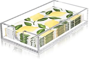 Napkin Holder, Acrylic Napkin Holder for Table Clear Hand Towel Holder for Bathroom 9x5.5x1.8 Inch Napkin Holder for Kitchen 