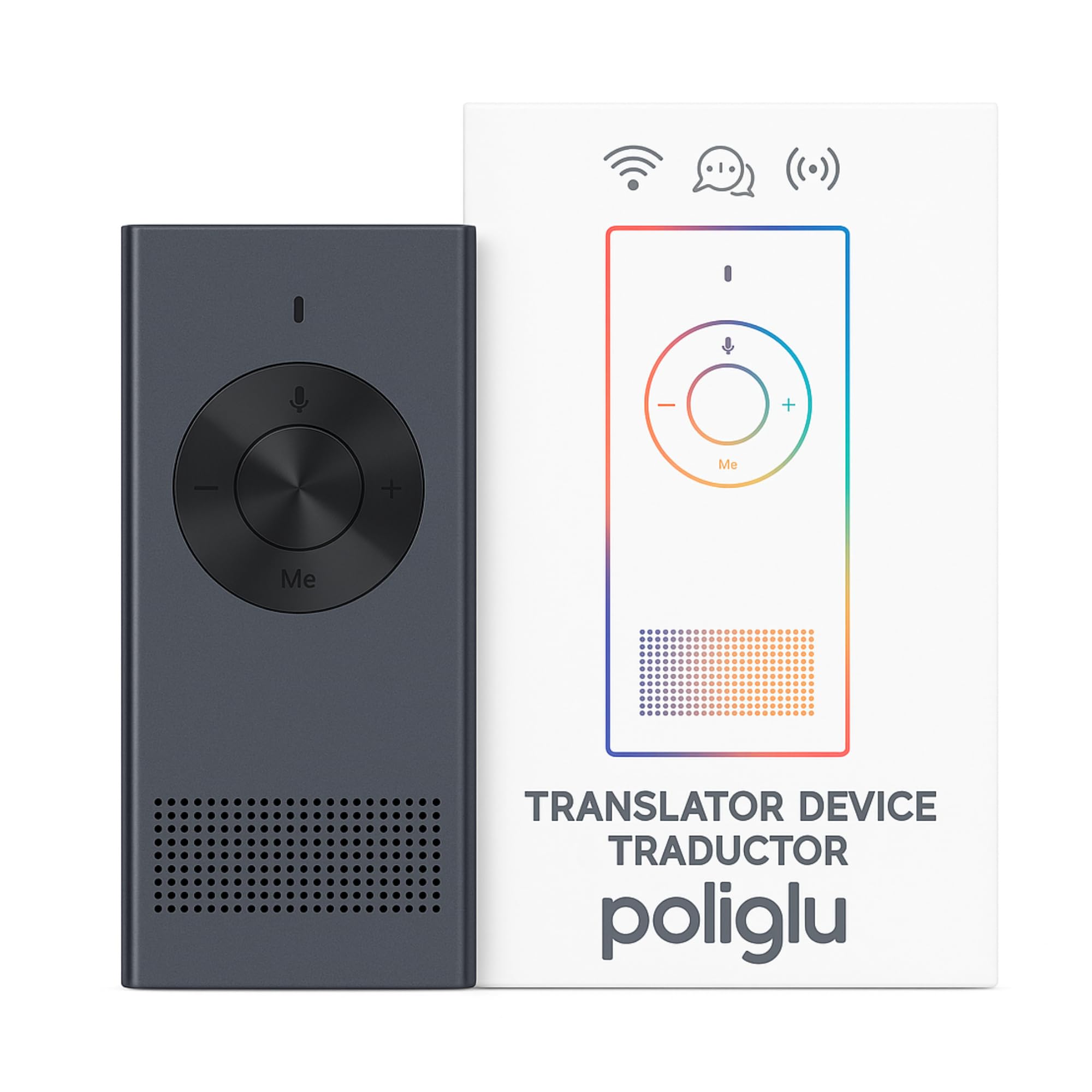 Poliglu Instant Two-Way Language Translator - Translators Devices for 36 Languages. Make Communication Easier with This Innovative Portable Translation Device. Perfect as a Pocket Dictionary