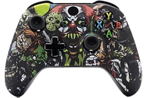 eXtremeRate Scary Party Patterned Front Housing Shell Faceplate for Xbox One S & Xbox One X Controller Model 1708 - Controller NOT Included