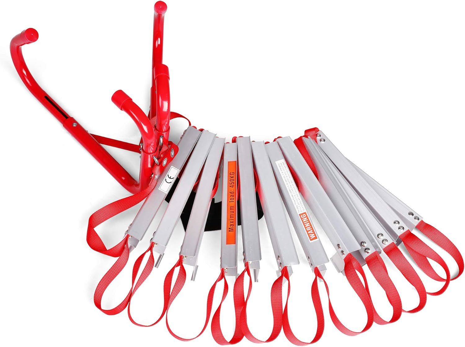 Emergency Fire Escape Ladder, Portable Ladder With Anti-Slip Rungs And Wide Steps V Center Support, Easy To Deploy & Easy To Store (2 Story - 15 Foot) - - 