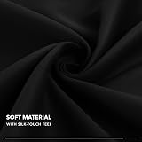 Deconovo Blackout Door Curtains 79 x 106 Inch Thermal Insulated Eyelet Black view 6