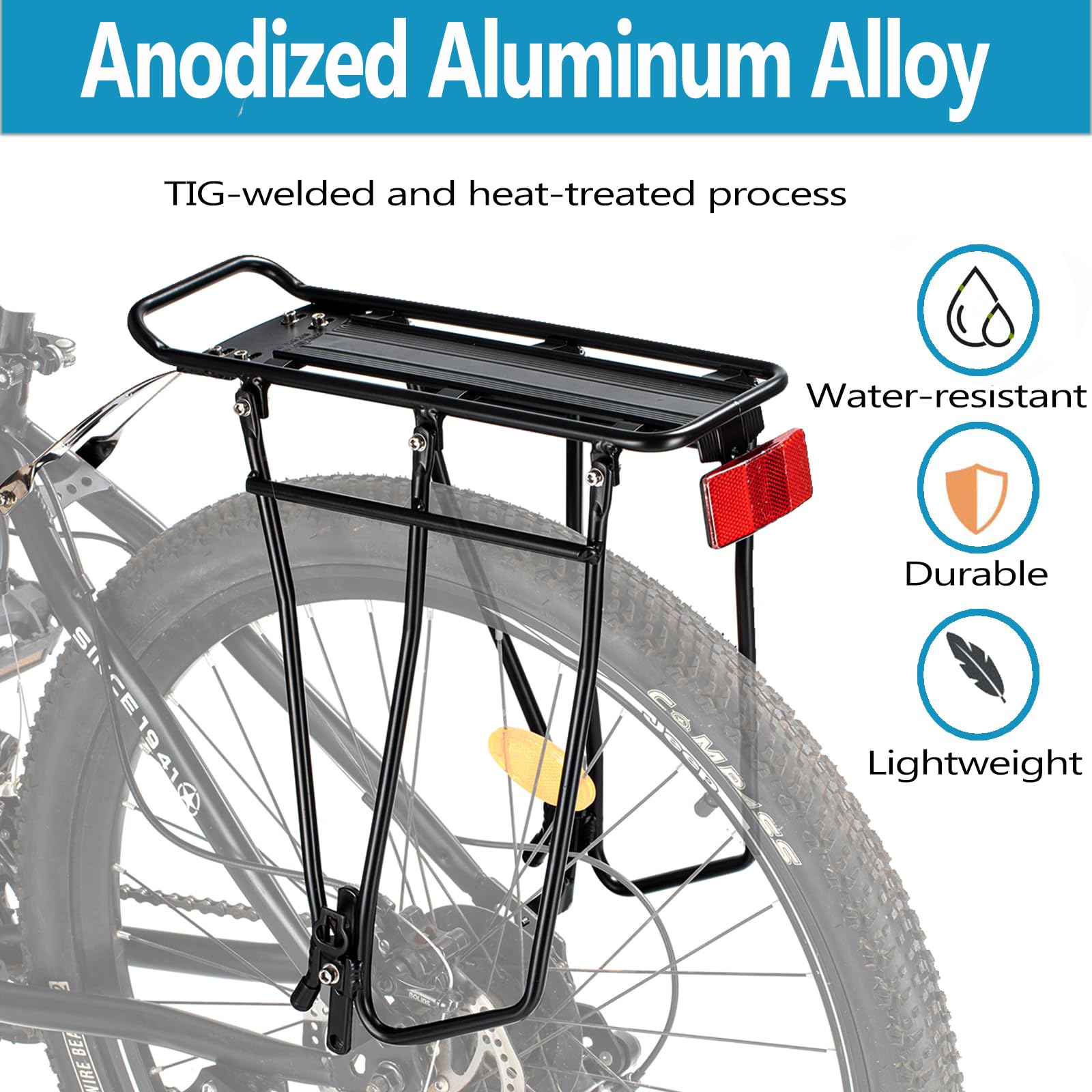 Mua YONTUO Rear Bike Rack with Extra Long Shelf's Arms,Universal Bike ...