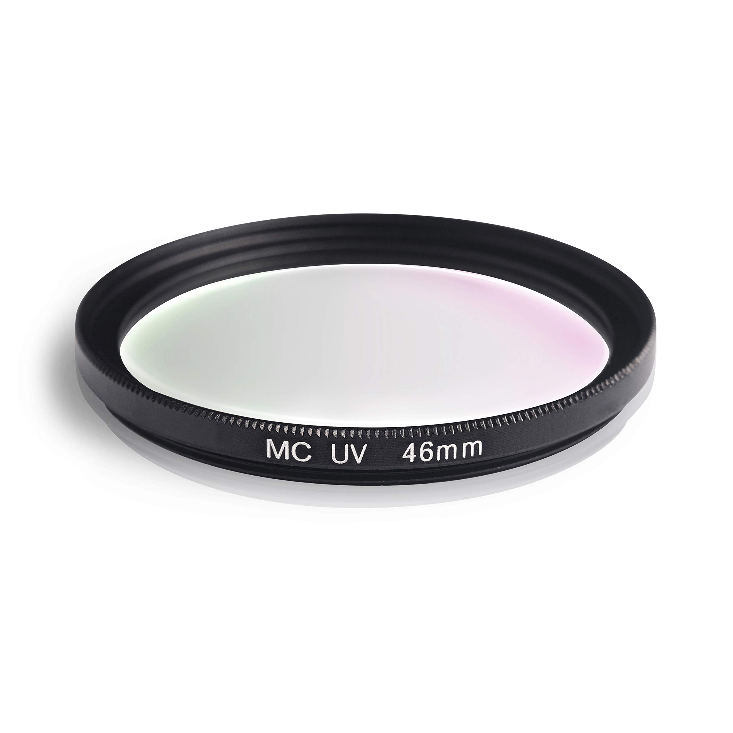 46mm MC UV filter. Lens cover. Made of aluminum and optical glass. Scratch-resistant and water-based surface. For Canon Sony Nikon Leica Fujifilm Panasonic Pentax Sigma Tamron Pentax