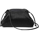 KingTo Clutch Purses for Women, Soft Cloud Bag Fashion Dumpling with Ruched Pouch Handbag for Crossbody Shoulder