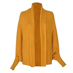 Ladies Sweaters Black 3/4 Sleeve Cardigan for Women