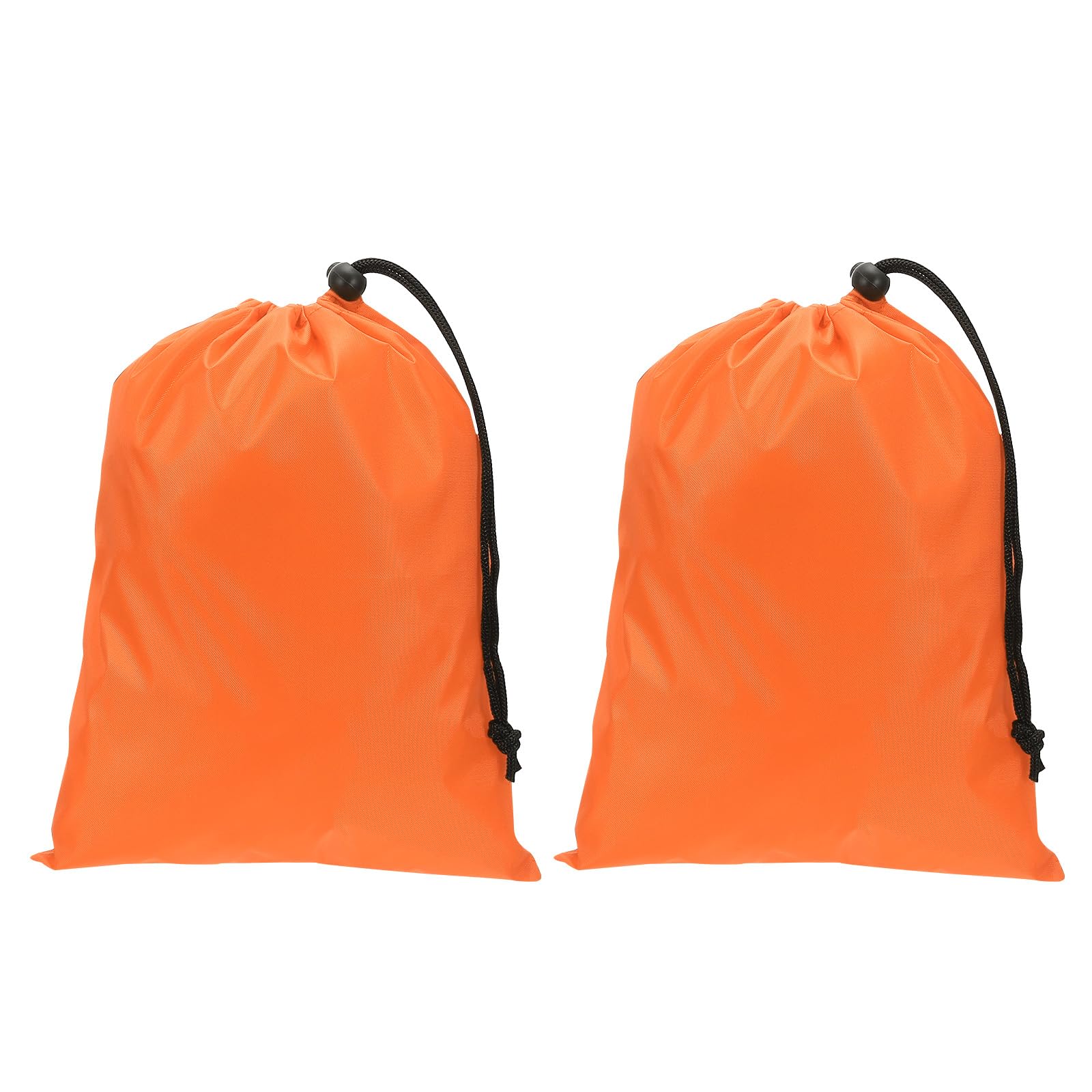PATIKIL Polyester Laundry Bag, 2 Pack 12"x9" Heavy Duty Travel Bag with Drawstring Tear Resistant Dirty Clothes Storage for Traveling Camping College Dorm, Orange