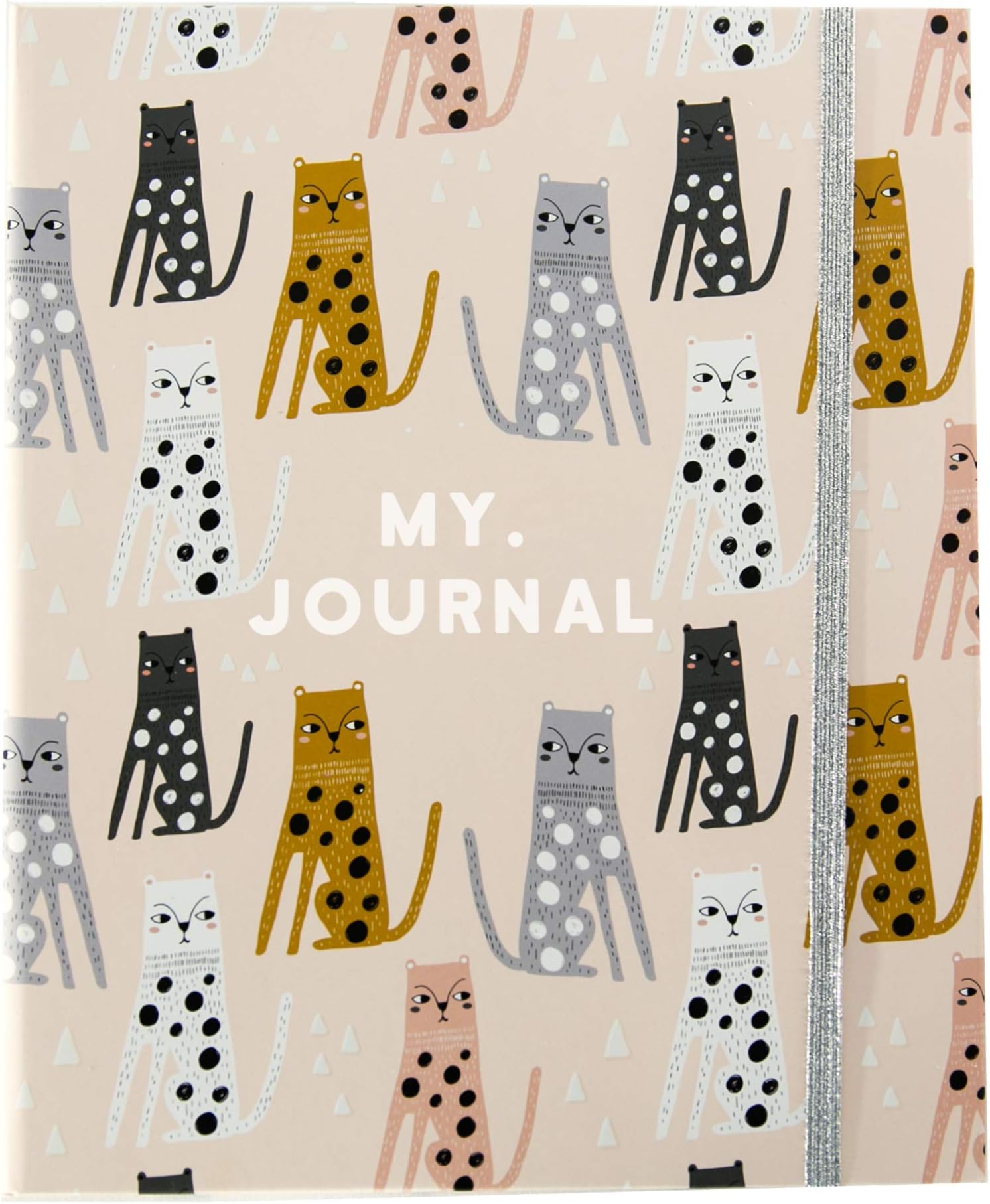 My.Journal | “My Dot Journal” | A Blank Dotted Bullet Grid Notebook | with Beautiful Gift Box & Pocket | Silver Foil, Binding, and Elastic Closure | A5 Premium 120 GSM Paper | Curious Cats