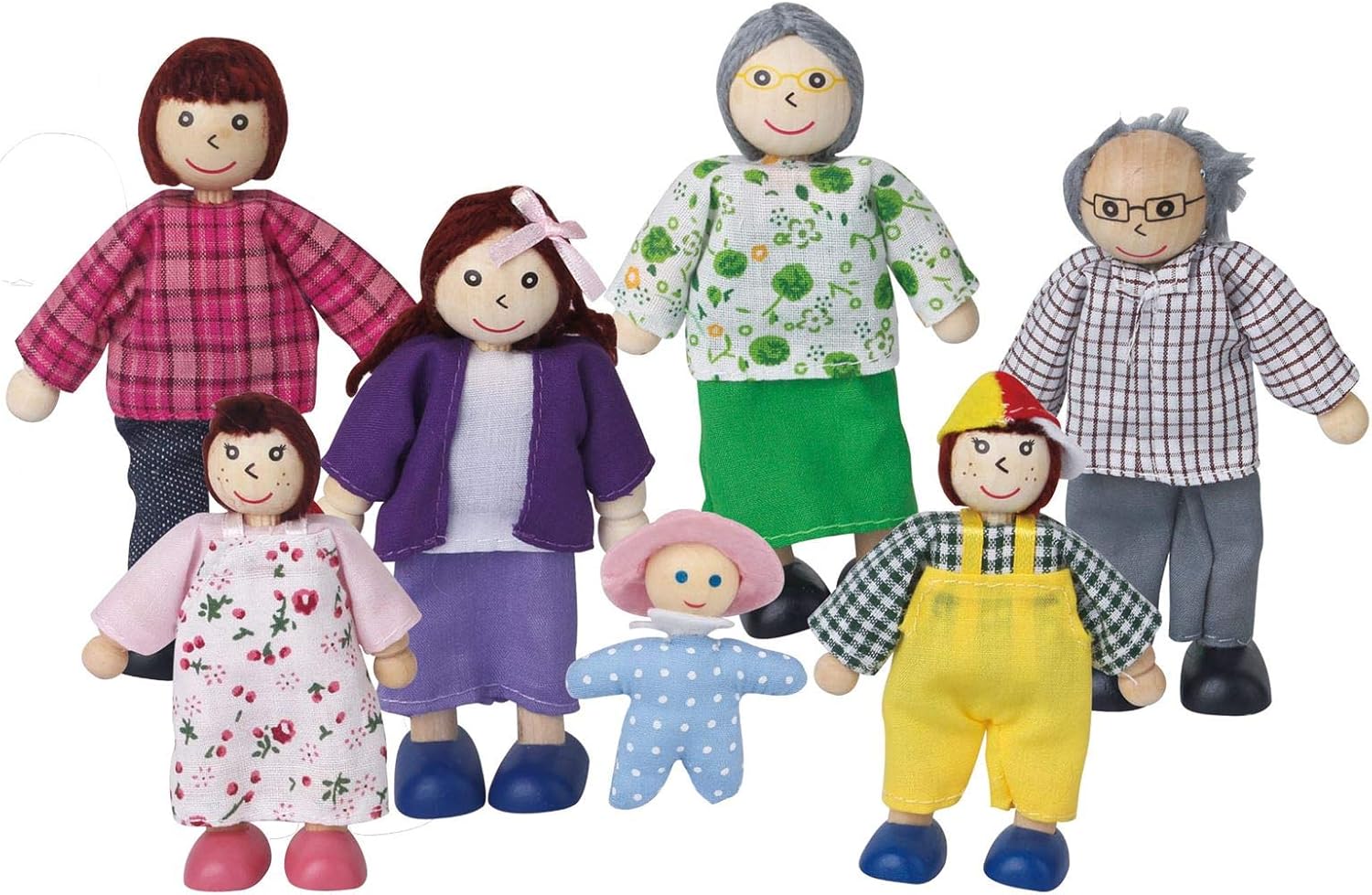 wooden family figures