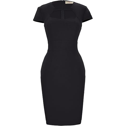 GRACE KARIN Women's 50s Vintage Pencil Dress Cap Sleeve Wiggle Dress CL7597