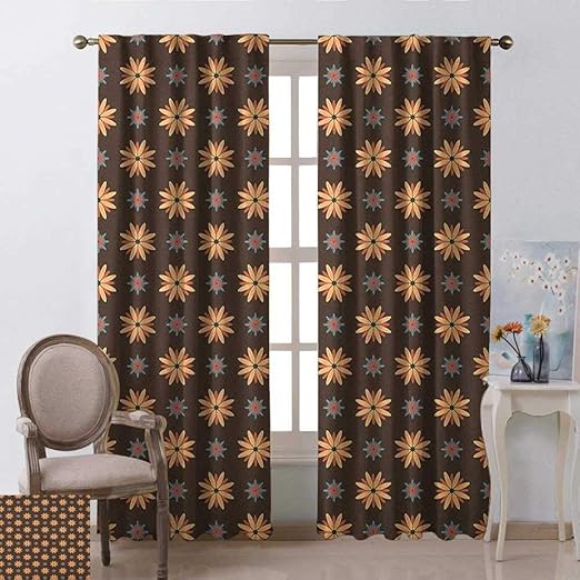 Amazon Com Youpinnong Brown Curtains And Valances Spring Summer