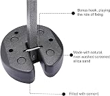 MasterCanopy 4-Pcs Deluxe Gazebo Weights, 9KG Total, Black view 2