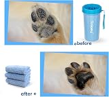 Tinioey Large Dog Paw Cleaner with Towels & Bath Brush view 4