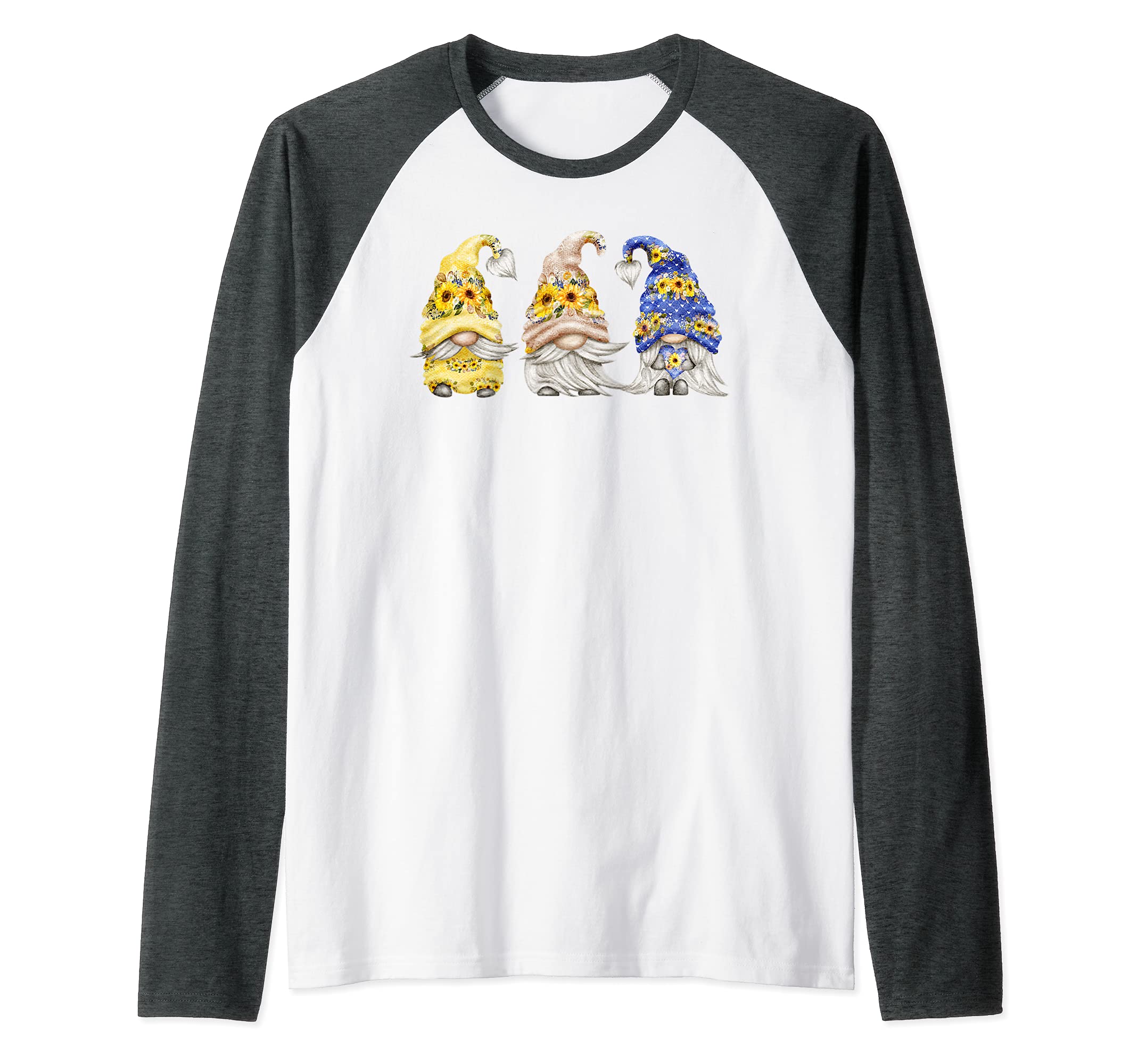 SUNFLOWER Gnome Raglan Baseball Tee