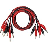 MCIGICM TL-16 Messleitungs-Set für Banane auf große Alligatoren, 6 Stück