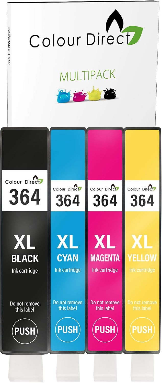 Colour Direct 364XL (4 Pack) Compatible Ink Cartridges for HP 364 XL Deskjet 3070A 3520 Officeject 6420 4622 Photosmart 5510 5520 5512 5511 5524 5515 6520 6515 6510 7520 7510 7515