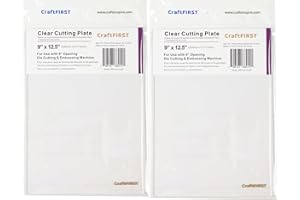 CraftFIRST 9 x 12.5 Clear Cutting Plates Die Cutting Machine Accessaries Pack of 2