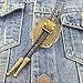 SELOVO Mens Bolo Tie Genuine Leather Green Big Stone Copper Tone