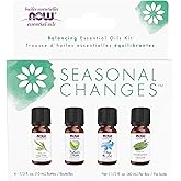NOW Essential Oils, Seasonal Changes Balancing Aromatherapy Kit, 4x10ml Including Tea Tree, Eucalyptus Radiata, Clear the Air and Nature’s Shield Oil Blend With Child Resistant Caps