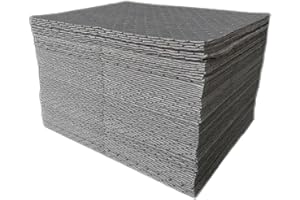 Oil Water Absorbent Pads, Heavyweight Spill Pads, Absorbs Oil, Grease, Solvents, Coolant, Water & Other Leaky Fluids for Home