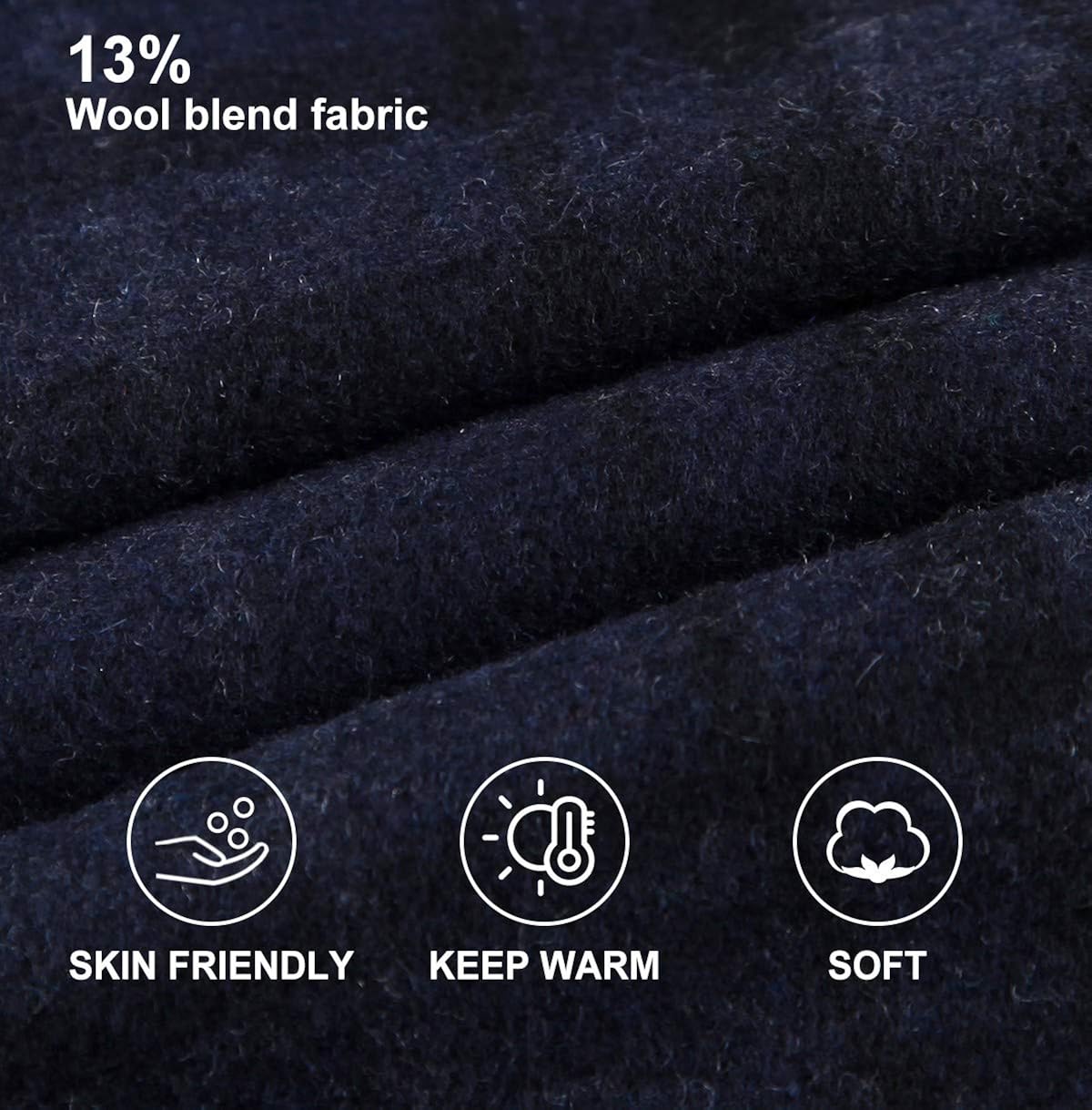 SOLOCOTE Boys Coat Elegant Notched Collar Double Breasted Wool Blend Over Pea Coat: Clothing