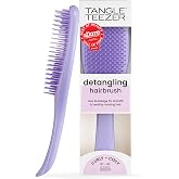 Tangle Teezer Ultimate Detangler Curly Hair Brush, 3C to 4C, Purple Passion | Patented two-tier, firm-flex teeth detangle, re