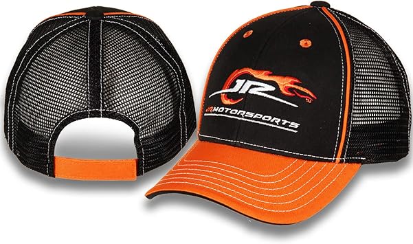 black and orange hat