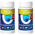 2 Pcs Pipe Dredge, Bubble Bombs Drain Cleaner, Powerful Sink and Drain Cleaner Magic Bubble Bombs Fast Foaming Pipe Cleaner Powder Dredge Agent for Kitchen Toilet Pipeline Quick Cleaning Tool
