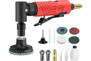 XUNTOP 20000Rpm Right Angle Die Grinder with After-Exhaust,Air Die Grinder with Empty Oil Bottle and 1/4" 1/8"Collets Widely Used in Polishing Deburring Grinding