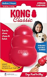 KONG Classic Stuffable Dog Toy Red Rubber Fetch Chew Medium Dogs view 9