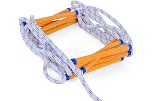 BZ&BX Rope Ladder,9.8 Feet Emergency Fire Escape Ladder Flame Resistant,Safety Balcony Fire with Hooks,Fast to Deploy Portable and Reusable 1 Story,Weight Capacity up to 2000 Pounds