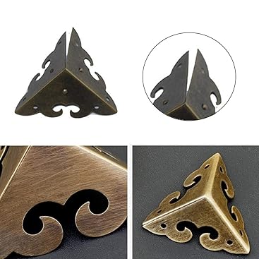 2 Sets Holzkoffer, Verriegelungsschloss, Retro, dekorative Scharniere