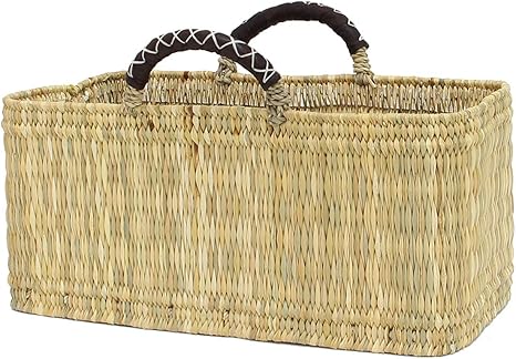 Amazon 松野屋 かご ストロー 革手横長 カゴ Lサイズ かご バスケット オンライン通販 Amazon 松野屋 かご ストロー 革手横長 カゴ Lサイズ かご バスケット オンライン通販